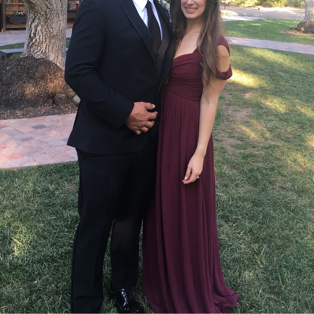 Lulus Cold Shoulder Maxi Dress Wedding Guest Drop Strap